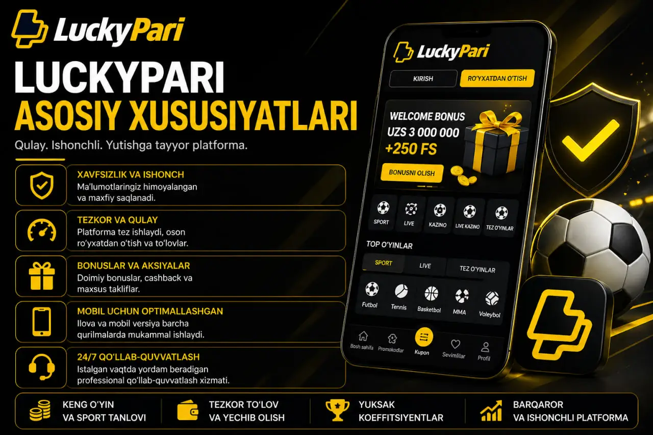 LuckyPari platformasi O'zbekiston